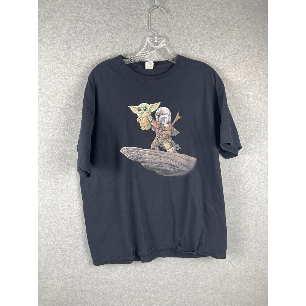 Star Wars Mandalorian‎ Goku Boba Fett T Shirt Men's Size XL Black Movie TV Tee